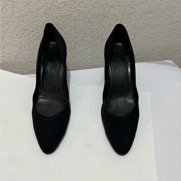 Salvatore Ferragamo Black Wedge Heels 8A - Picture 14 of 15